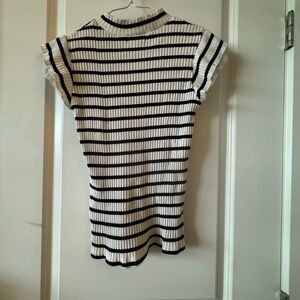 Striped Black and White Women's Top~ Parisian chic